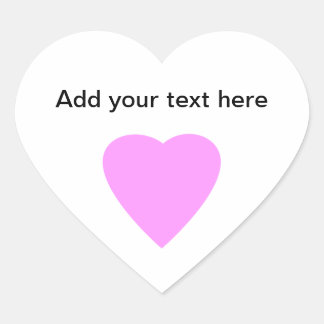Sticker Cœur Joli Coeur d'Amour Rose et Blanc.