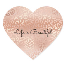 Joli Empreinte de léopard Peach