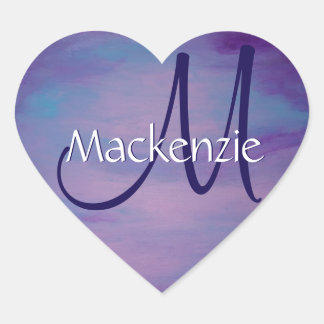 Sticker Cœur Joli Pastels | Cloud rose mignon Ciel bleu violet