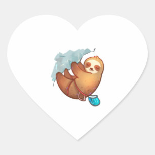 Sticker Cœur Joli Rock Escalade Sloth