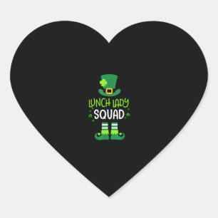 Sticker Cœur Jour de la Saint Patrick de la Dame de déjeuner Ch