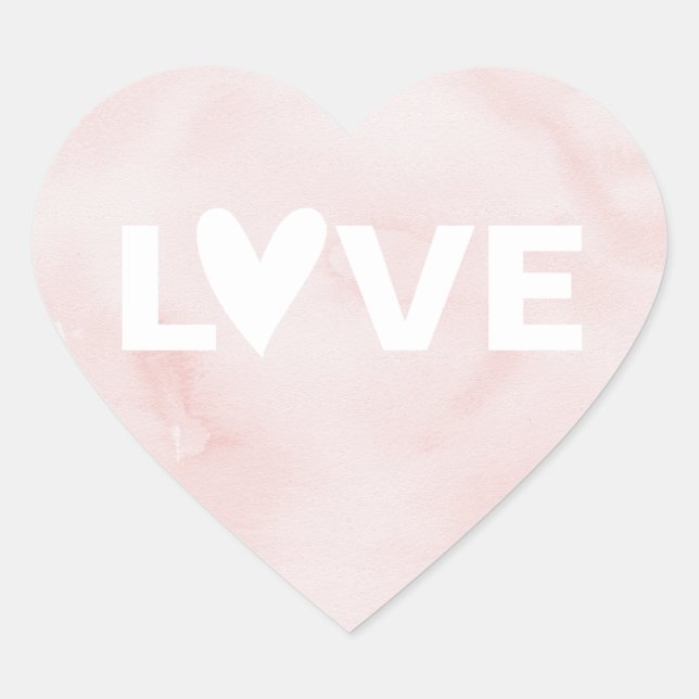 Sticker Cœur Jour des Valentines du Coeur de l'Aquarelle (Devant)