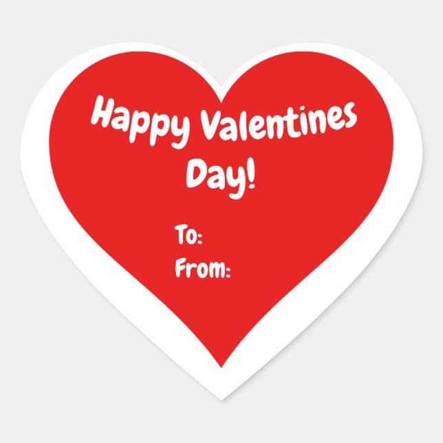 Sticker Cœur Jour des Valentines personnalisées et mignonnes Ro (Devant)