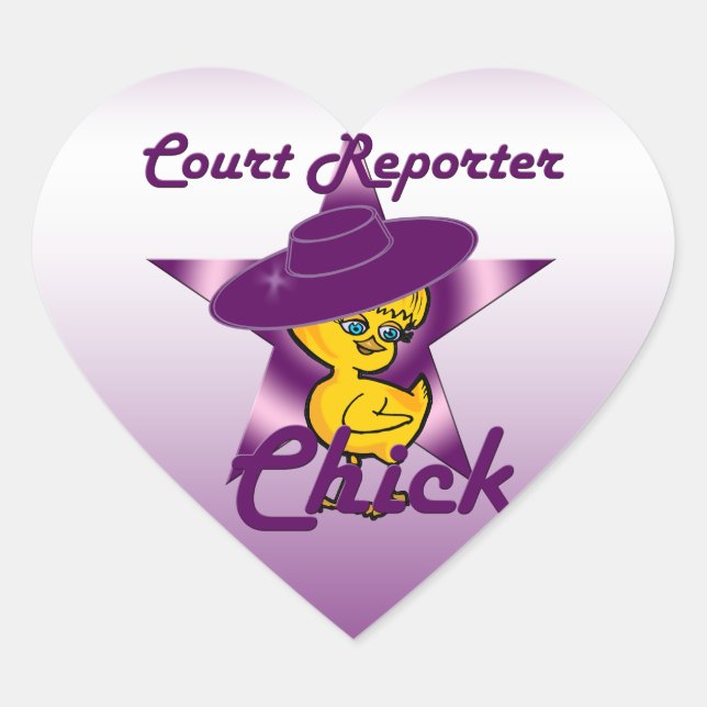 Sticker Cœur Journaliste au tribunal #9 (Devant)