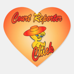 Sticker Cœur Journaliste au tribunal Chick #5
