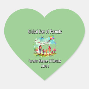 Sticker Cœur Journée mondiale des Parents : Les façonneurs de n