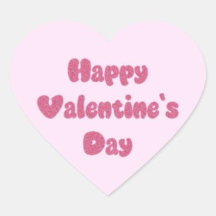 Sticker Cœur Joyeuse Saint-Valentin Paillettes