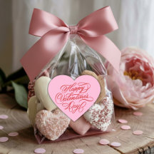 Joyeuse Saint Valentin Rose & Rouge Calligraphie