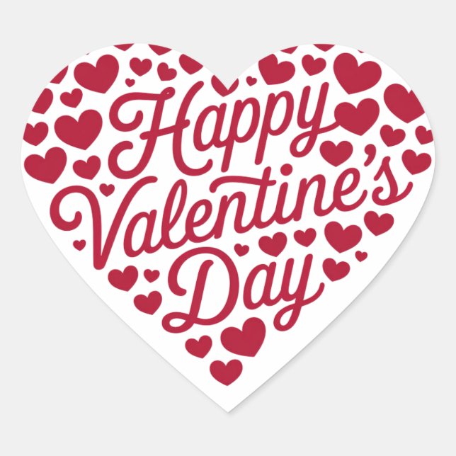 Sticker Cœur Joyeuse Saint-Valentin Saint-Valentin Amour Coeur (Devant)