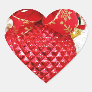 Sticker Cœur Joyeuses Fêtes, Joyeux Noël_