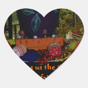 Sticker Cœur Joyeux Amour de Pâques Foi et souhaits d'espoir