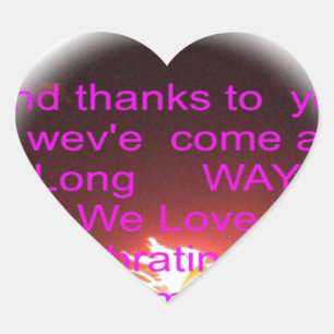 Sticker Cœur Joyeux anniversaire pour vous