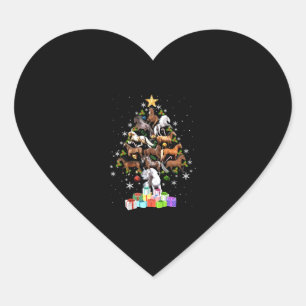 Sticker Cœur joyeux cadeau d'arbre de Noël pour homme femme che