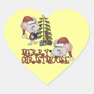 Sticker Cœur Joyeux chronomètre avec arbre