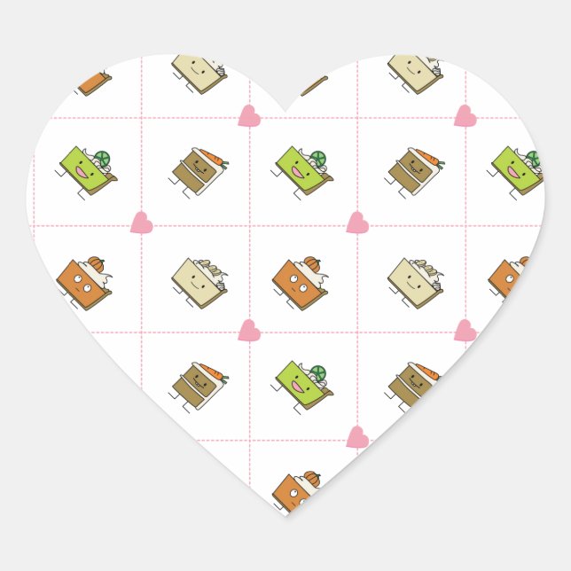 Sticker Cœur Joyeux gâteaux et tartes (Devant)