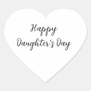 Sticker Cœur Joyeux jour de filles si.ple minimum ajouter le no