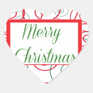 Sticker Cœur Joyeux Noël