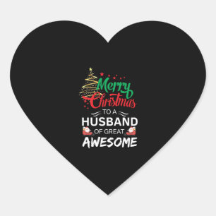 Sticker Cœur Joyeux Noël à un Mari de grand merveilleux