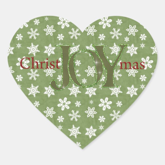 Sticker Cœur Joyeux Noël Pneus verts et blancs (Devant)