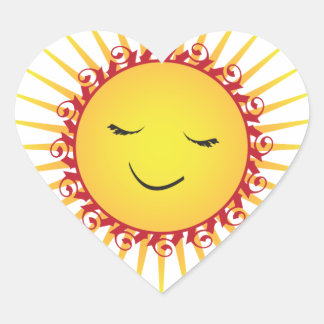 Sticker Cœur Joyeux soleil -amusant-