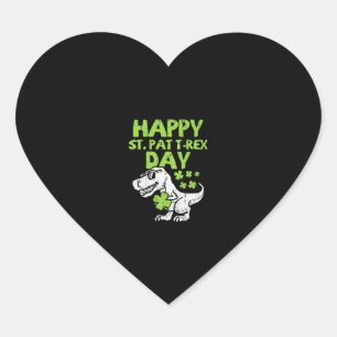 Sticker Cœur Joyeux St Pat Trex Day Dino Jour de la Saint Patri