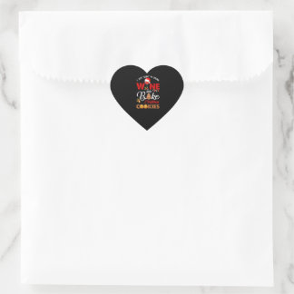 Sticker Cœur Juste Voulez Boire Du Vin Bake Christmas Cook Cade