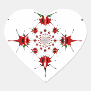 Sticker Cœur Kaleidoscope vibrant du bouclier du Kenya