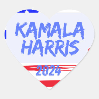 Sticker Cœur Kamala Harris Heart