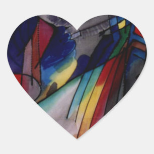Sticker Cœur Kandinsky 1913 Peinture Abstraite