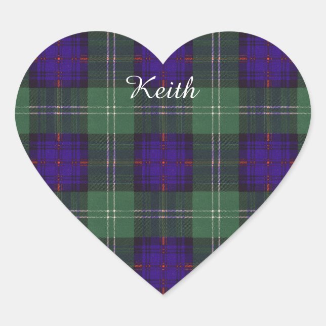 Sticker Cœur Keith clan Plaid Scottish tartan (Devant)