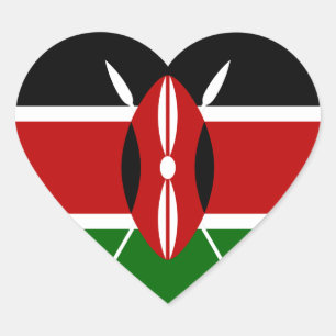Sticker Cœur kenya