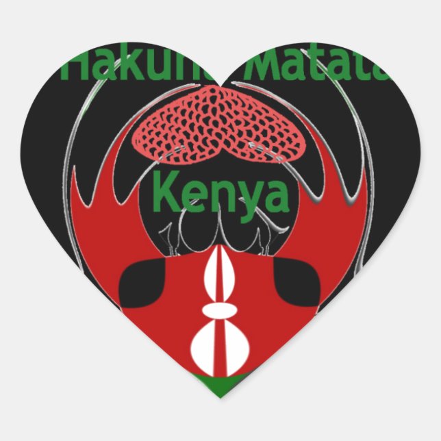 Sticker Cœur Kenya Raha Hakuna Matata.jpg (Devant)