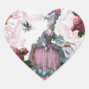 Sticker Cœur la cage aux oiseaux