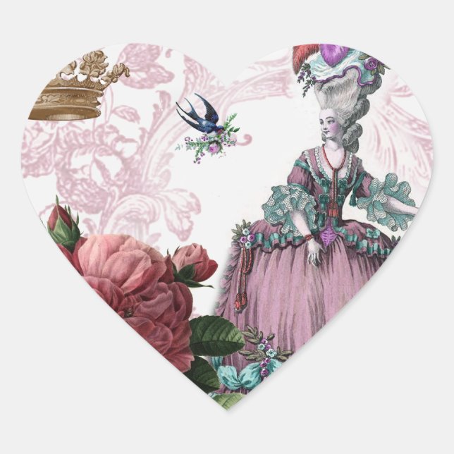 Sticker Cœur la cage aux oiseaux (Devant)