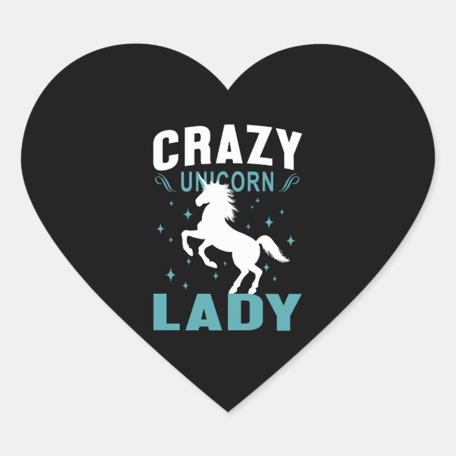 Sticker Cœur La Dame de Unicorn (Devant)