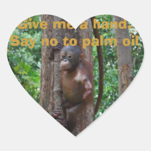 Sticker Cœur La faune d'Orangutan