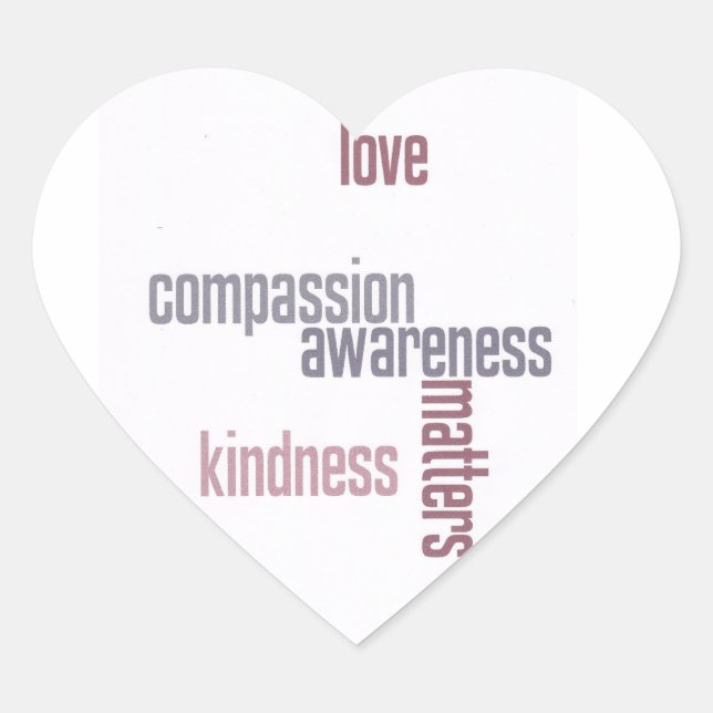 Sticker Cœur La gentillesse compte (Devant)