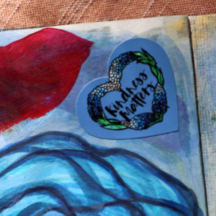 Sticker Cœur La gentillesse compte texas bluebonnets