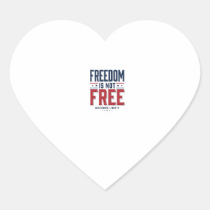 Sticker Cœur La liberté n'est pas gratuite Design de t-shirt vi