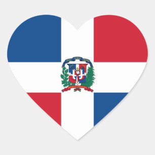 Sticker Cœur la République Dominicaine