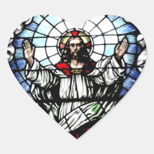 Sticker Cœur La résurrection de notre seigneur (verre souillé