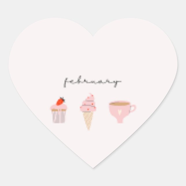 Sticker Cœur La Saint-Valentin de février  (Devant)