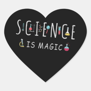 Sticker Cœur La science est magique
