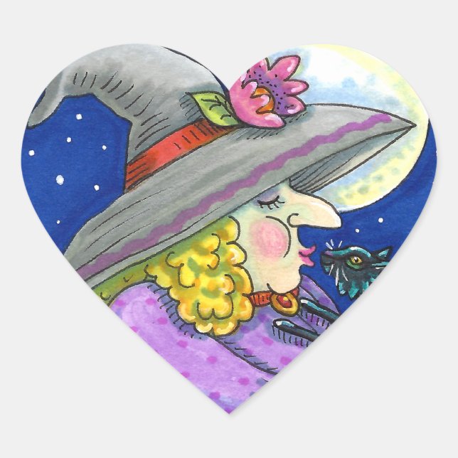 STICKER CŒUR LA TÉMOIGNAGE EST SOURIE DE CUISINE, CHAT NOIR KIS (Devant)