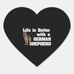 Sticker Cœur La Vie Bergère Allemande Est Meilleure Avec Un She