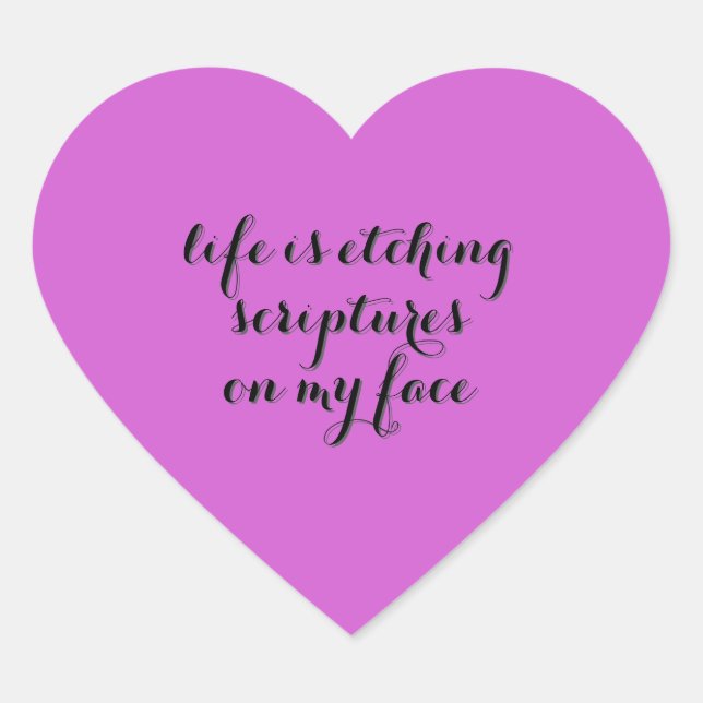 Sticker Cœur La vie, c'est manger 2 (Devant)