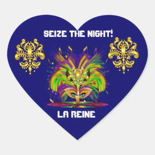 Sticker Cœur La vue de la Reine de mardi gras note svp