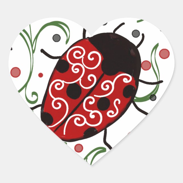Sticker Cœur Ladybug (Devant)