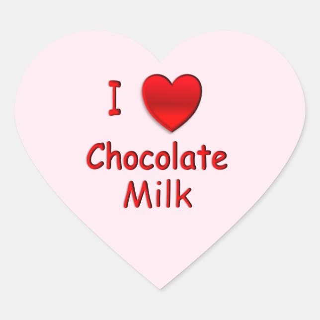 Sticker Cœur Lait au chocolat amour (Devant)