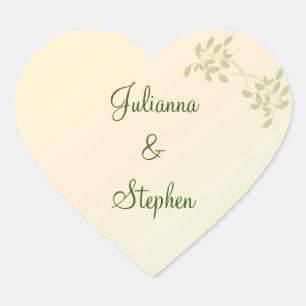 Sticker Cœur L'amour dans Laurels Customisé
